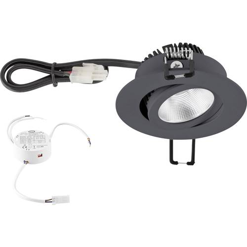 EVN PC20D91602 EVN Lichttechnik LED-Einbauleuchte LED LED fest eingebaut 8.4 W Anthrazit