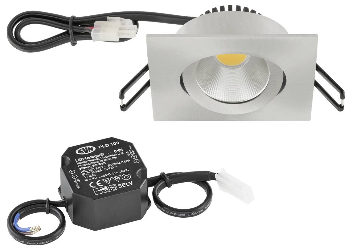 EVN PC24N61302 PC24N61302 LED-Einbauleuchte LED LED fest eingebaut 6 W Edelstahl-1