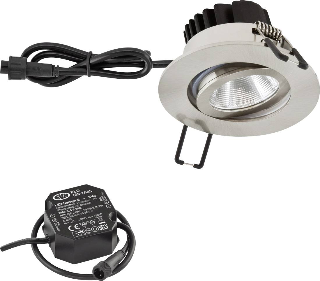 EVN P-LED Deckeneinbau rund PC650N61302 schwenkbar IP65 -6W -3000K -620lm