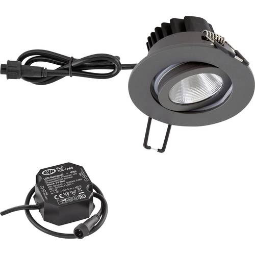 EVN PC650N61640 EVN Lichttechnik LED-Einbauleuchte LED LED fest eingebaut 6 W Anthrazit