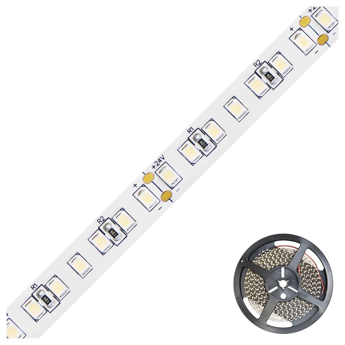 EVN EVN Lichttechnik SB20241402827 LED-Streifen EEK: E (A - G) mit offenem Kabelende 24 V 5 m Warmweiß 1 St.-1