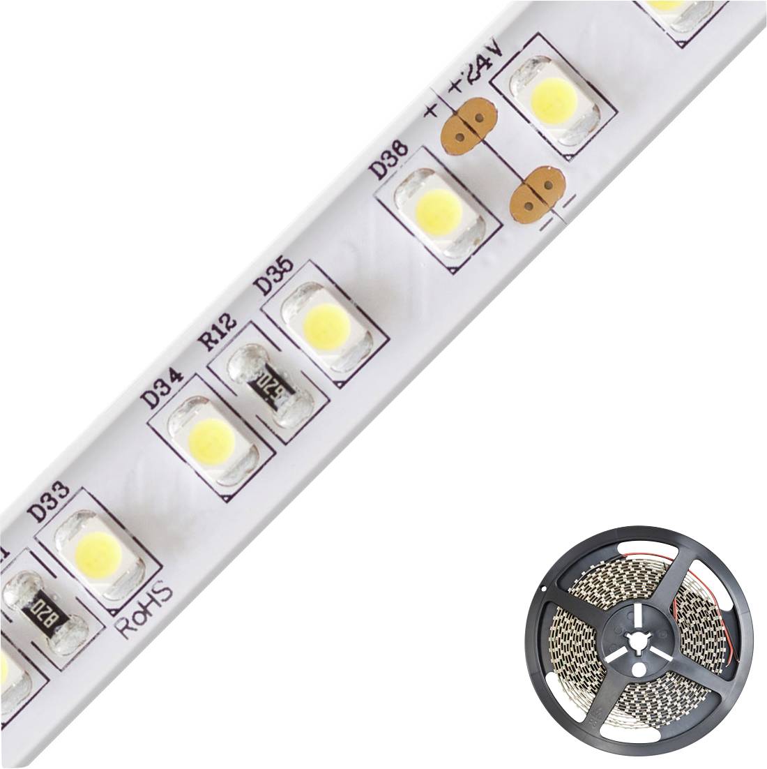EVN EVN Lichttechnik SB6724602840 LED-Streifen EEK: F (A - G) mit offenem Kabelende 24 V 5 m Neutralweiß 1 St.