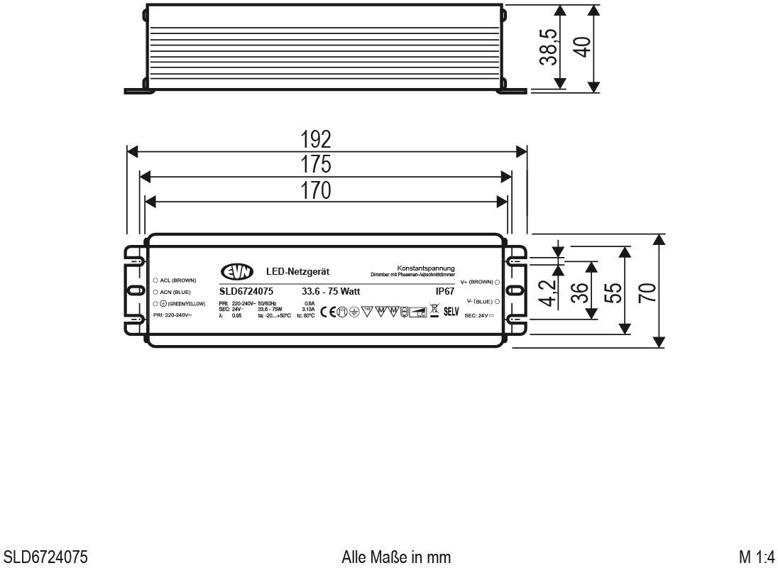 EVN Lichttechnik LED-Netzgerät SLD6724075-3