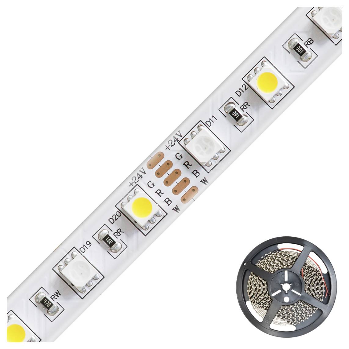 EVN EVN Lichttechnik STR542460509902 LED-Streifen EEK: G (A - G) mit offenem Kabelende 24 V 5 m RGBW 1 St.-1