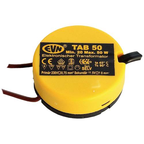 EVN TAB 50 Halogen Transformator 12 V 20 - 50 W dimmbar mit Phasenanschnittdimmer