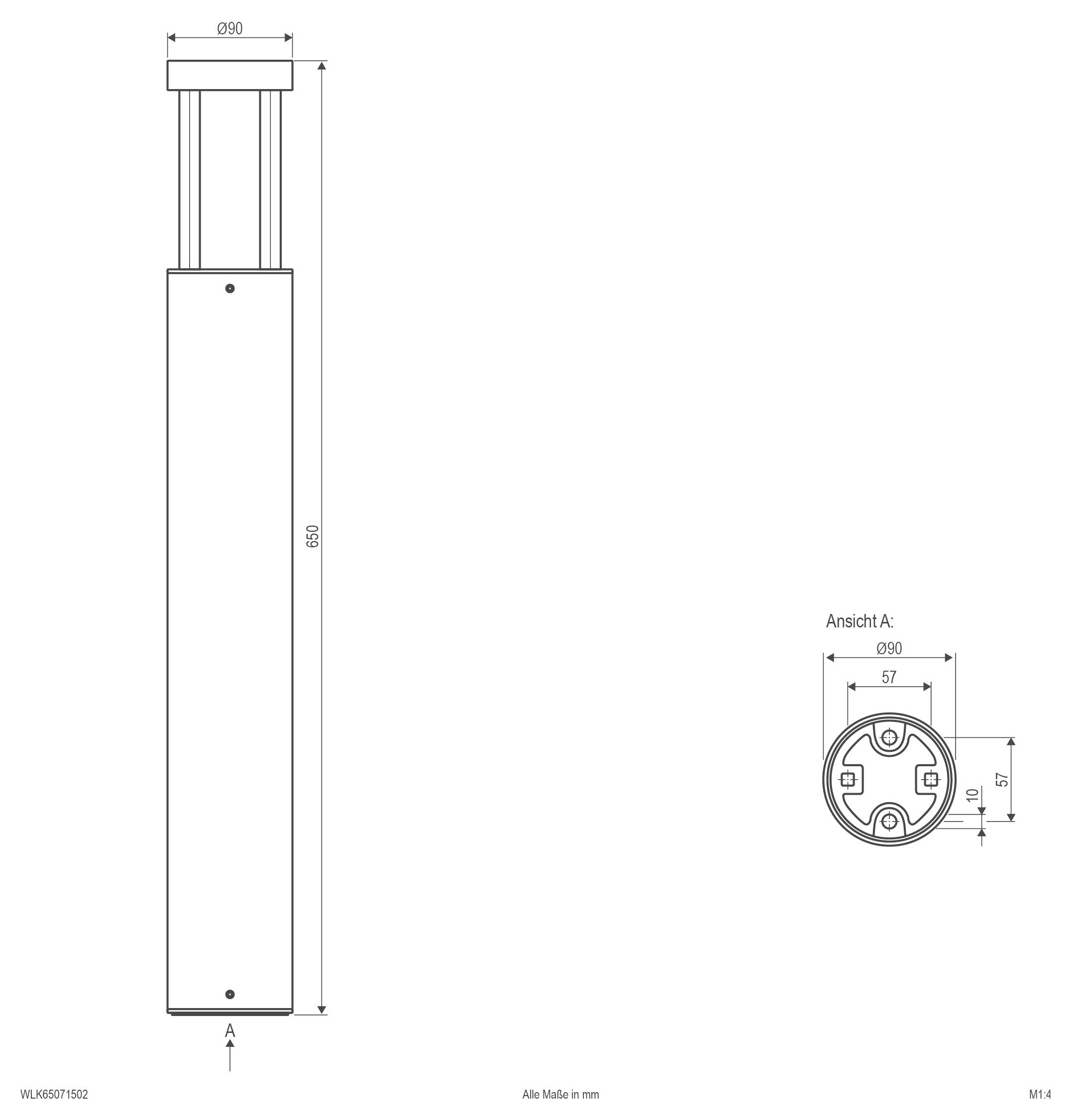EVN WLK65071502 WLK65071502 LED-Außenstandleuchte LED 7 W Anthrazit-2