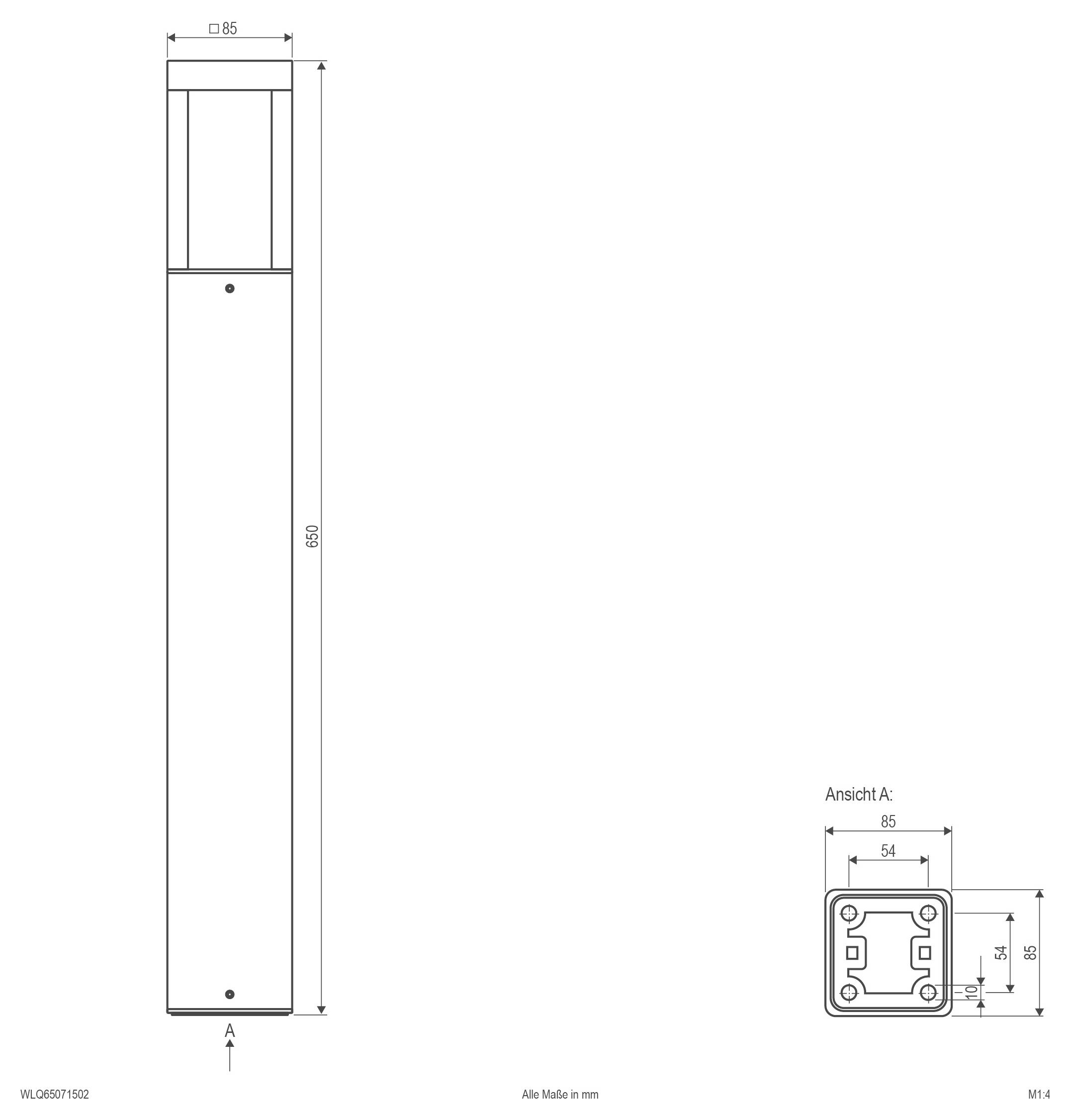 EVN WLQ65071502 WLQ65071502 LED-Außenstandleuchte LED 7 W Anthrazit-2