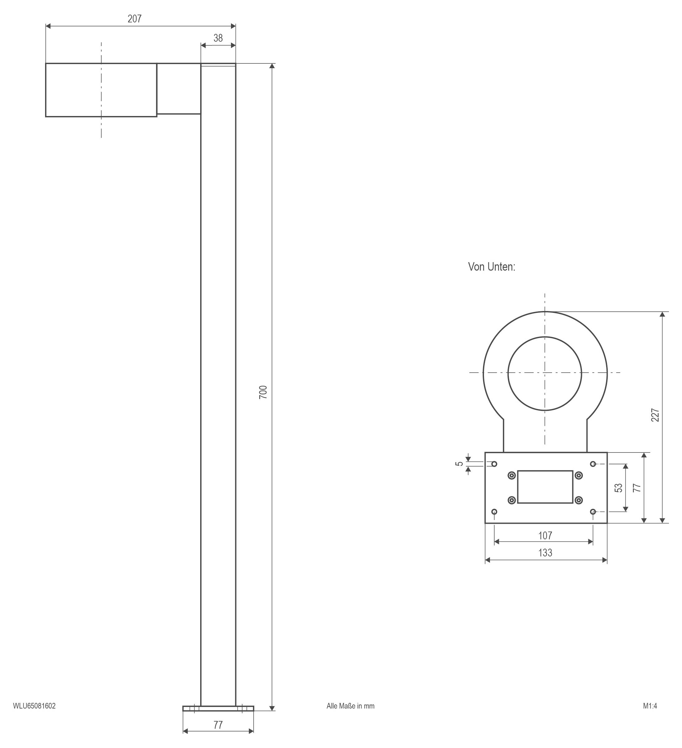 EVN WLU65081602 WLU65081602 LED-Außenstandleuchte LED 8 W Anthrazit-2