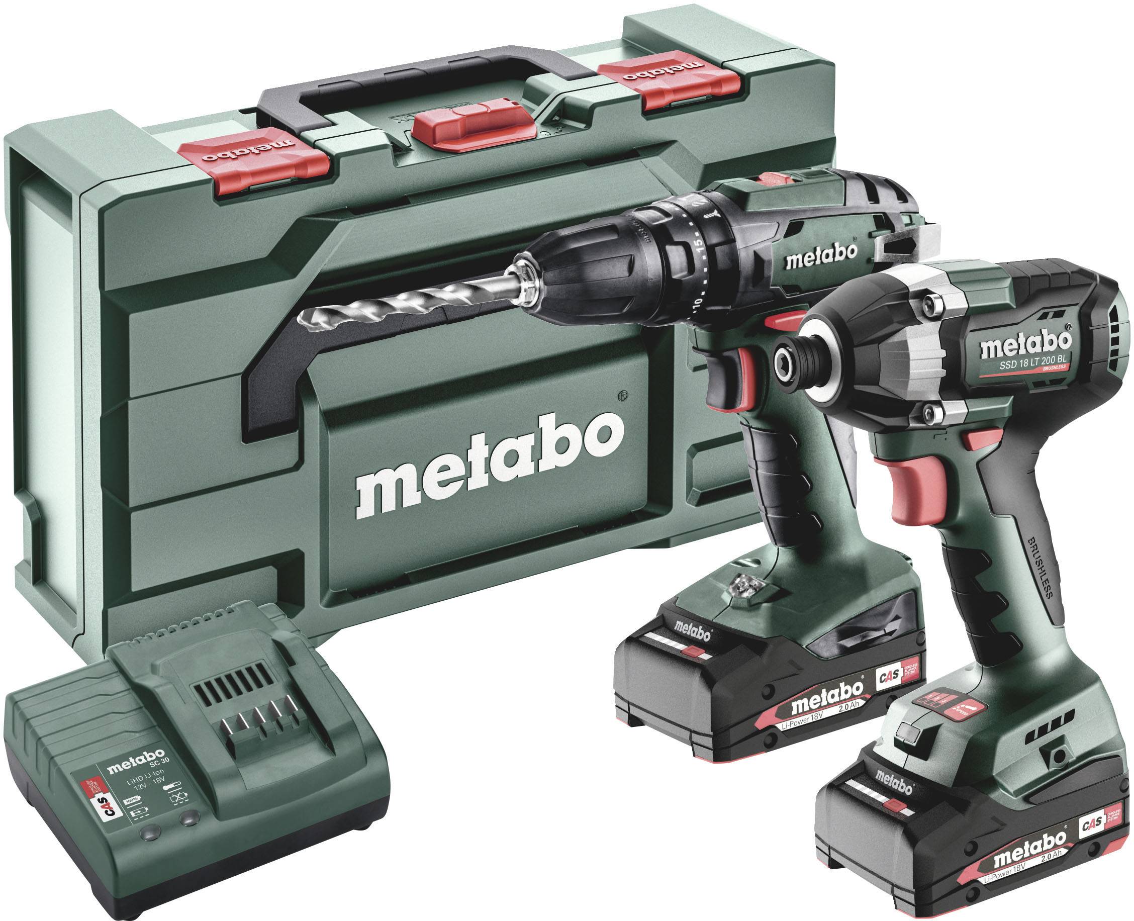 METABO Combo-Set SB 18 + SSD 18 LT 200 BL 685197000        Akku-Schlagbohrschrauber, Akku-Schla