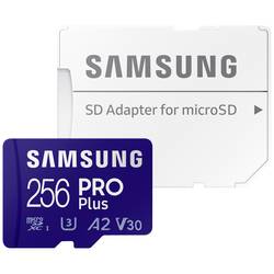 Image of Samsung PRO Plus SDXC-Karte 256 GB Class 10, Class 10 UHS-I, UHS-I, v30 Video Speed Class 4K-Videounterstützung,