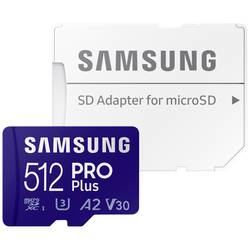 Image of Samsung PRO Plus SDXC-Karte 512 GB Class 10, Class 10 UHS-I, UHS-I, v30 Video Speed Class 4K-Videounterstützung,