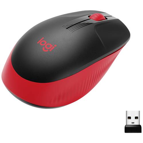 Thumbnail - Logitech M190 Maus Funk Optisch Rot 3 Tasten 1000 dpi