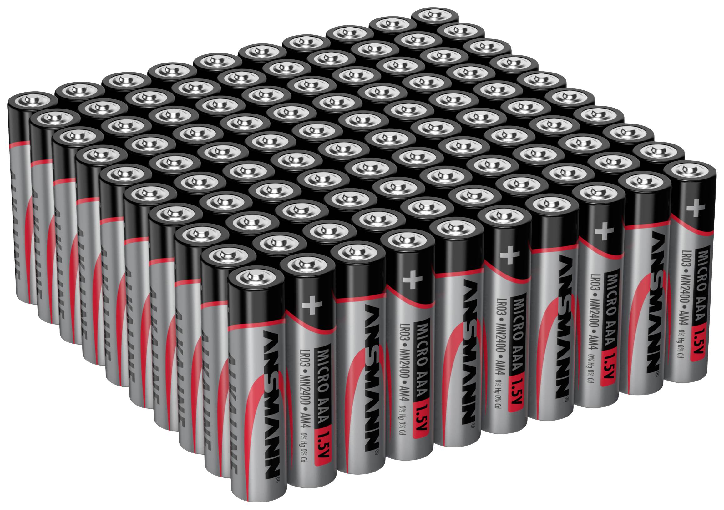 ANSMANN Micro AAA LR03 100er Box Micro (AAA)-Batterie Alkali-Mangan 1.5 V 100 St.