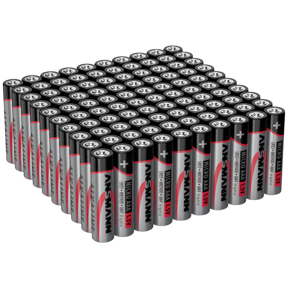 AAA batterij (potlood) Ansmann Micro AAA LR03 100er Box Alkaline 1.5 V 100 stuk(s)