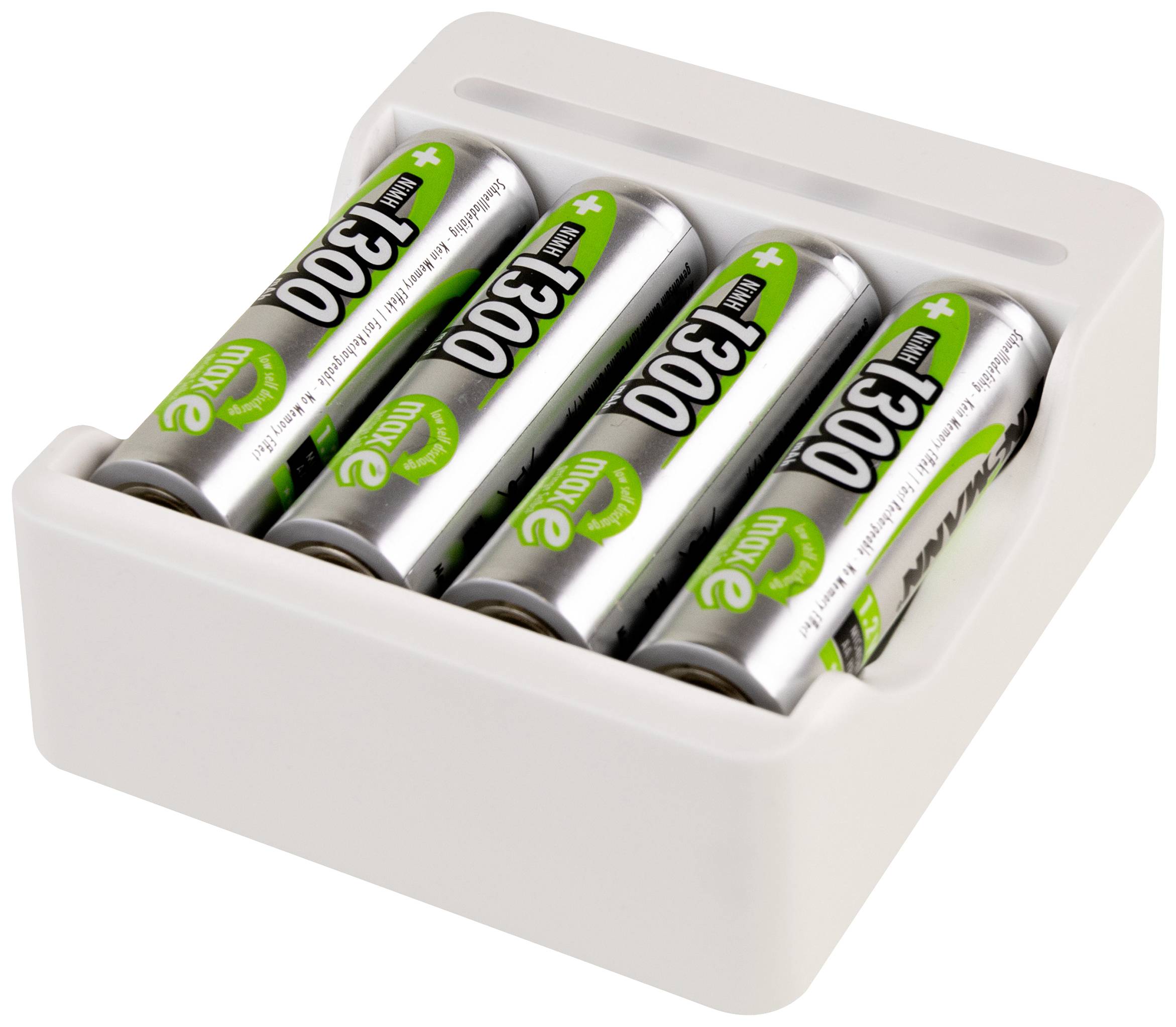 ANSMANN Ladegerät Basic IV inkl. 4 x AA 1300mAh Akku 1001-0120-01