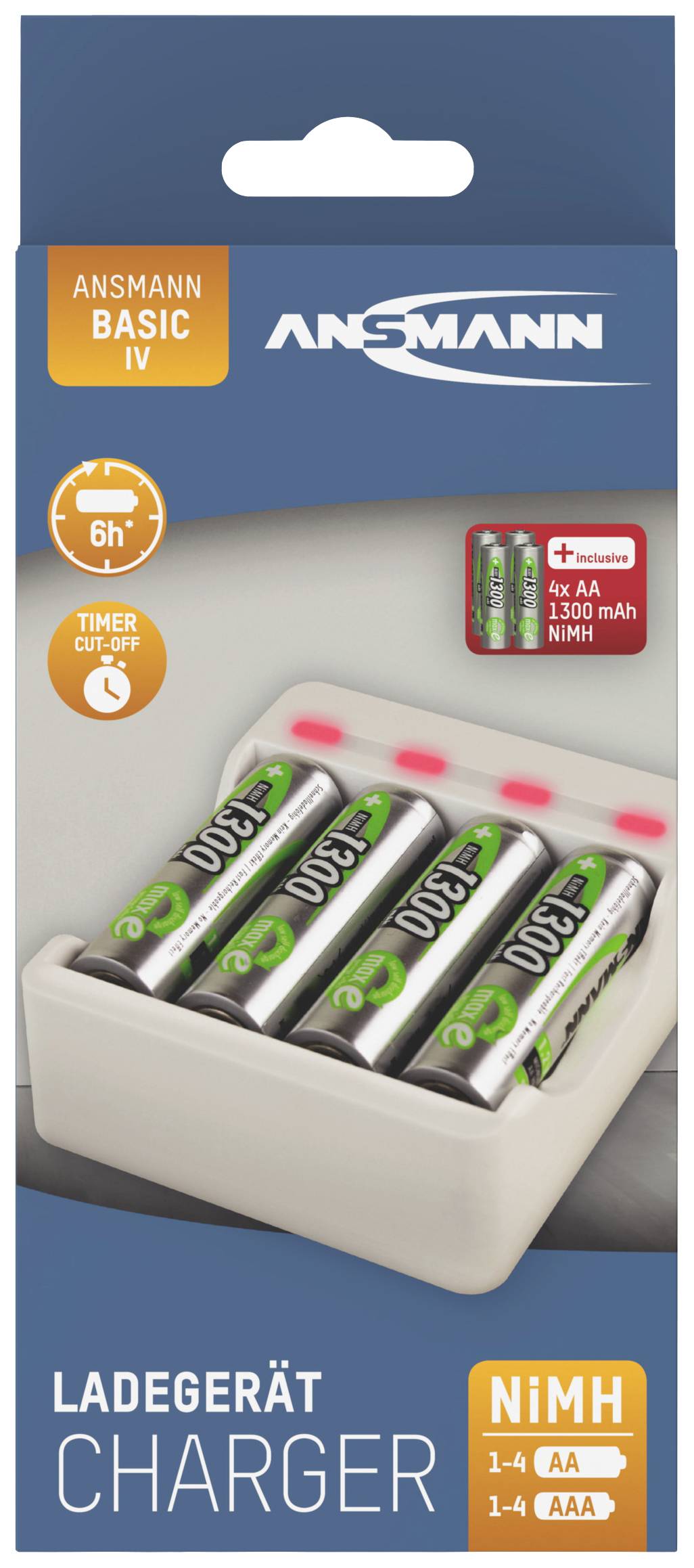 Ansmann Ladegerät Rundzellen-Ladegerät NiCd Micro (AAA), Mignon (AA)-5