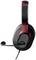 Kabelgebundenes Headset in Schwarz und Rot mit Mikrofonarm. Geeignet für Gaming oder Bürokommunikation.