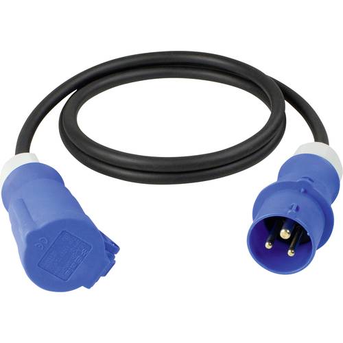 AS Schwabe 61370 Strom Verlängerungskabel 16 A Schwarz/Blau 5 m H07RN-F 3G 2,5 mm²