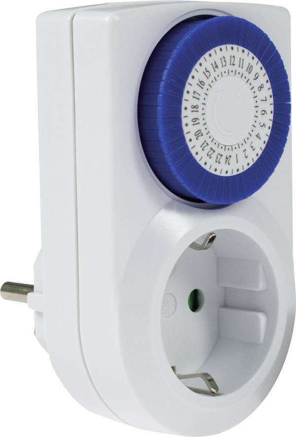 AS Schwabe 24030 Steckdosen-Zeitschaltuhr analog Tagesprogramm 3500 W IP20