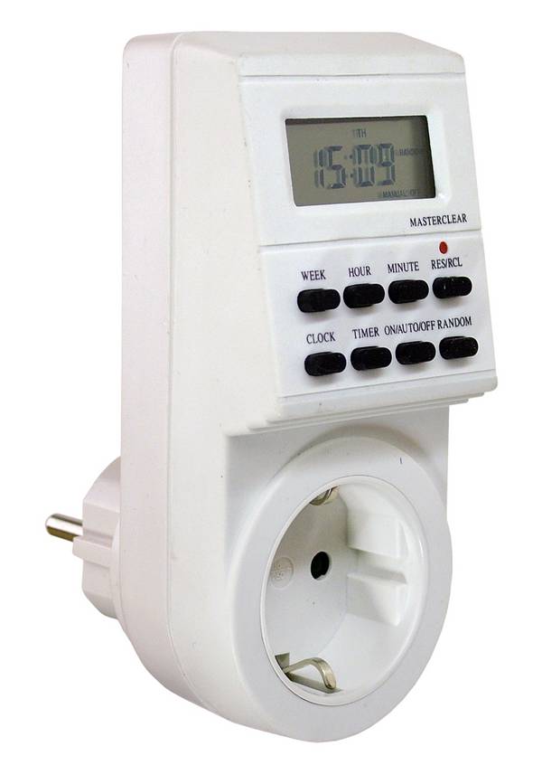 AS Schwabe 24032 Steckdosen-Zeitschaltuhr digital Wochenprogramm 3500 W IP20