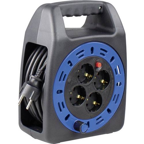 AS Schwabe 16415 Kabeltrommel 15 m Schwarz Schutzkontakt-Stecker