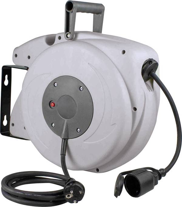 AS Schwabe 12646 Wandkabeltrommel 10 m Schwarz Schutzkontakt-Stecker