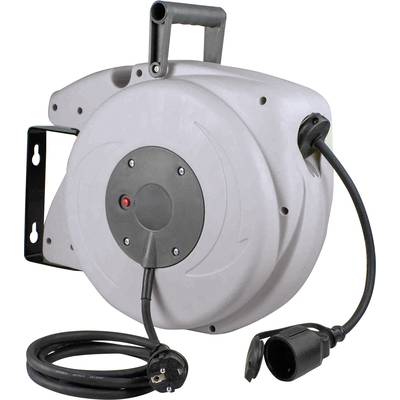 AS Schwabe 12646 Wandkabeltrommel 10 m Schwarz Schutzkontakt-Stecker