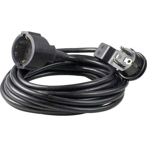 AS Schwabe 50522 Strom Verlängerungskabel Schwarz 5 m H05VV-F 3G 1,5 mm²