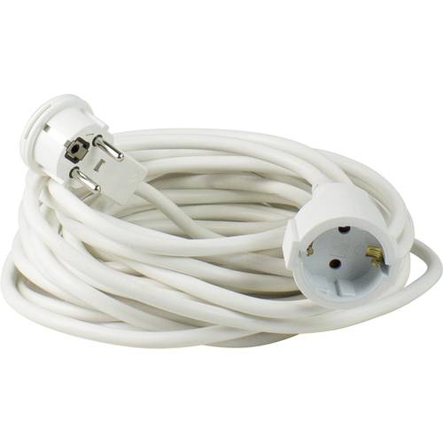 AS Schwabe 51021 Strom Verlängerungskabel Weiß 10 m H05VV-F 3G 1,5 mm²