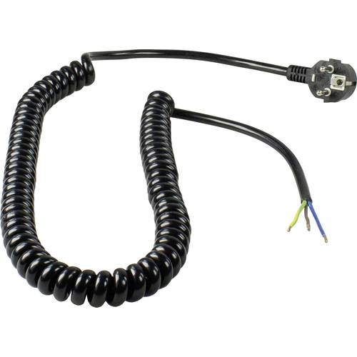 AS Schwabe 70424 Strom Anschlusskabel Schwarz 1 m