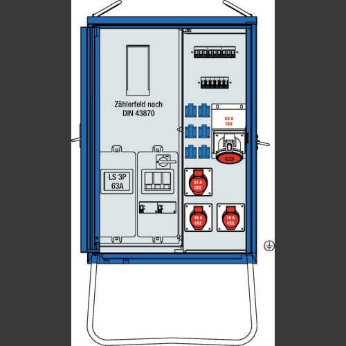 Thumbnail - AS Schwabe A-V-E 2 44 kVA Baustromverteiler 61832 400 V 80 A