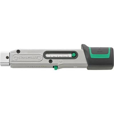 Drehmomentschlüssel mit Skala, Marke Stahwille, zeigt Newtonmeter von 0 bis 300. Silberner Metallkörper mit schwarzem und grünem Griff.