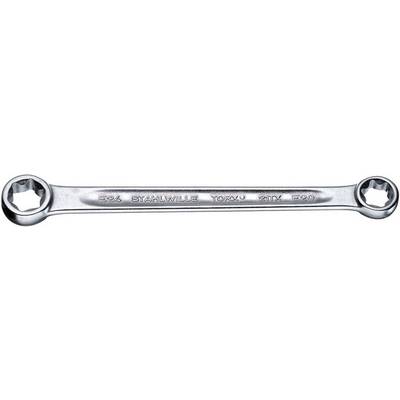 Ein silberner Doppel-Torx-Schlüssel aus Metall mit der Aufschrift 'E24 STAHLWILLE TORX E20'.