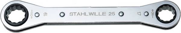 Stahlwille 41131618 25 16 X 18 RATSCHENRINGSCHLUESSEL Doppel-Ringratschenschlüssel-Satz Schlüsselweite (Metrisch) 16 - 18 mm