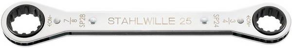 Stahlwille 41570810 25ASP 8 X 10 RATSCHENRINGSCHLUESSEL Doppel-Ringratschenschlüssel-Satz Schlüsselweite (Zoll) 1/4" - 5/16"