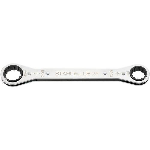 Stahlwille 41572022 25ASP 20 X 22 RATSCHENRINGSCHLUESSEL Doppel-Ringratschenschlüssel-Satz Schlüsselweite (Zoll) 5/8 - 1...