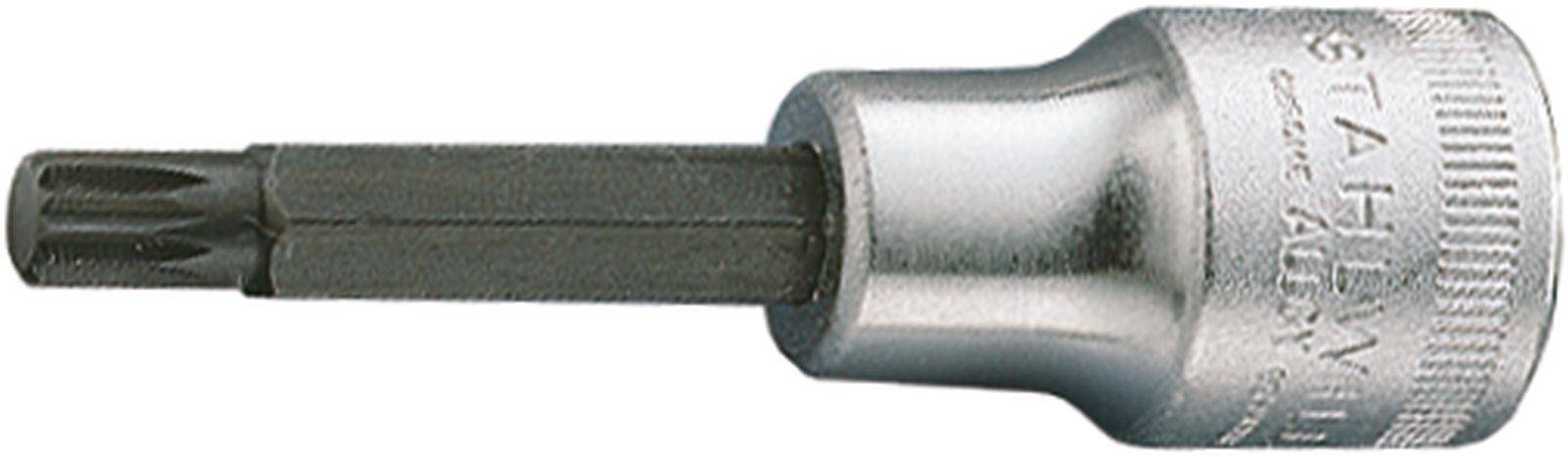 Steckschlüssel mit Torx-Einsatz, aus Metall, für Schrauben mit Torx-Profil verwendbar. Ideal für mechanische Arbeiten.