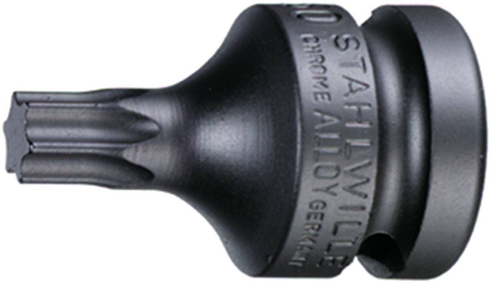 Abgebildet ist ein Torx-Schraubendreher-Bit mit 1/2-Zoll-Antrieb und Beschriftung auf der Seite. Hauptsächlich für mechanische Arbeiten.