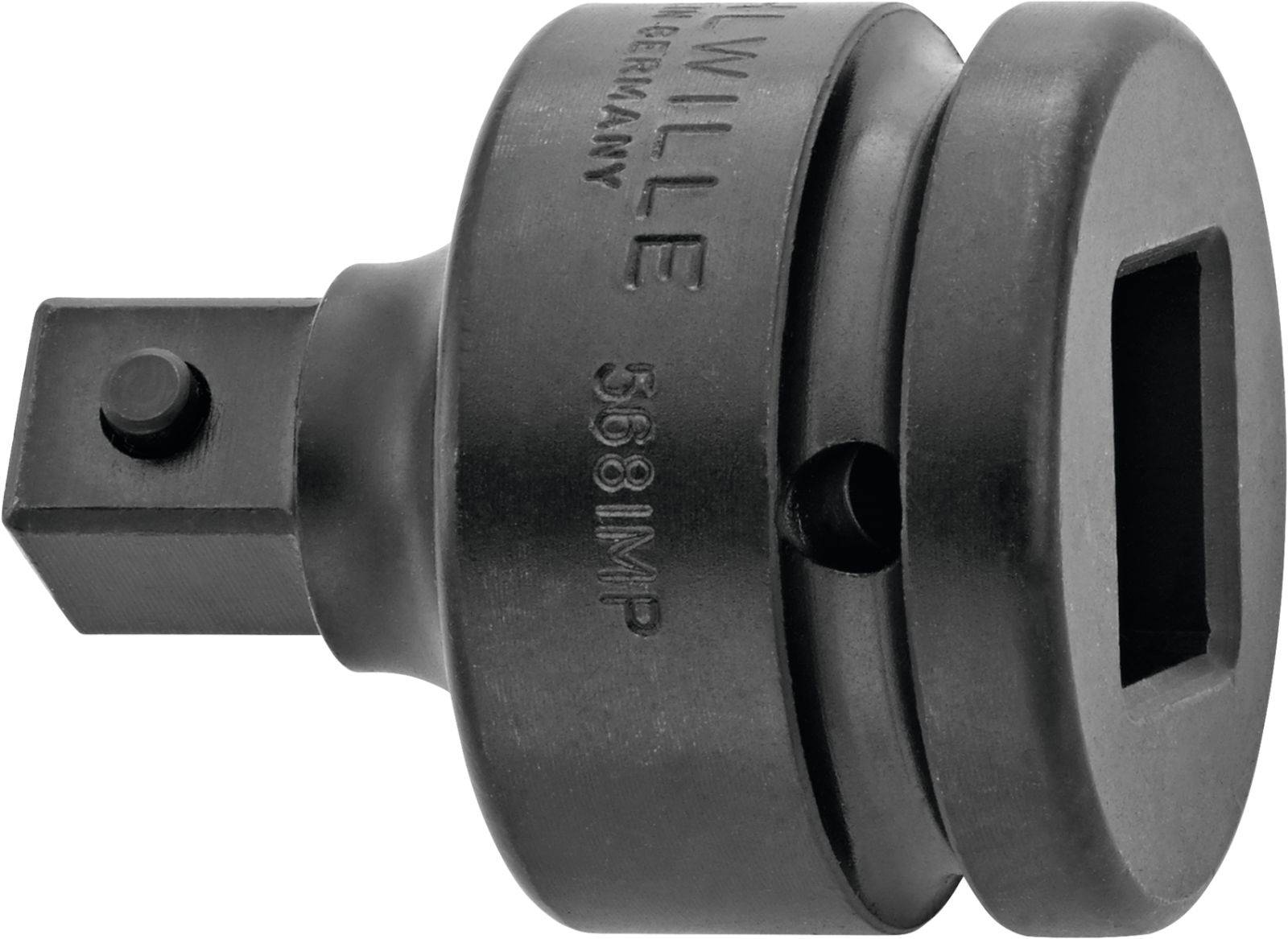 Ein Adapter aus Metall mit quadratischer Öffnung, der für den Einsatz mit mechanischen Werkzeugen zur Kraftübertragung geeignet ist.