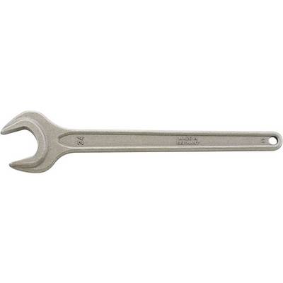 Ein Schraubenschlüssel aus Metall mit der Aufschrift 'Made in Germany' ist dargestellt, geeignet für Sechskantschrauben der Größe 24.