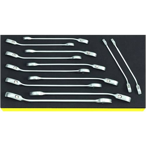 Stahlwille 96830649 TCS 17/12 Maul-Ringratschenschlüssel-Satz Schlüsselweite (Metrisch) 8 - 19 mm