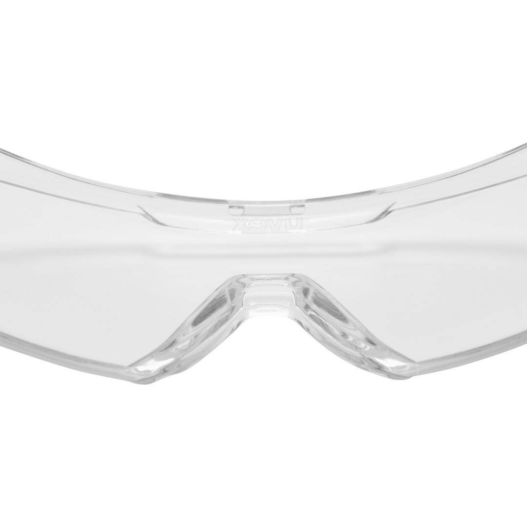 Schutzbrille aus klarem Kunststoff, bietet Schutz für Augen bei handwerklichen oder wissenschaftlichen Arbeiten.