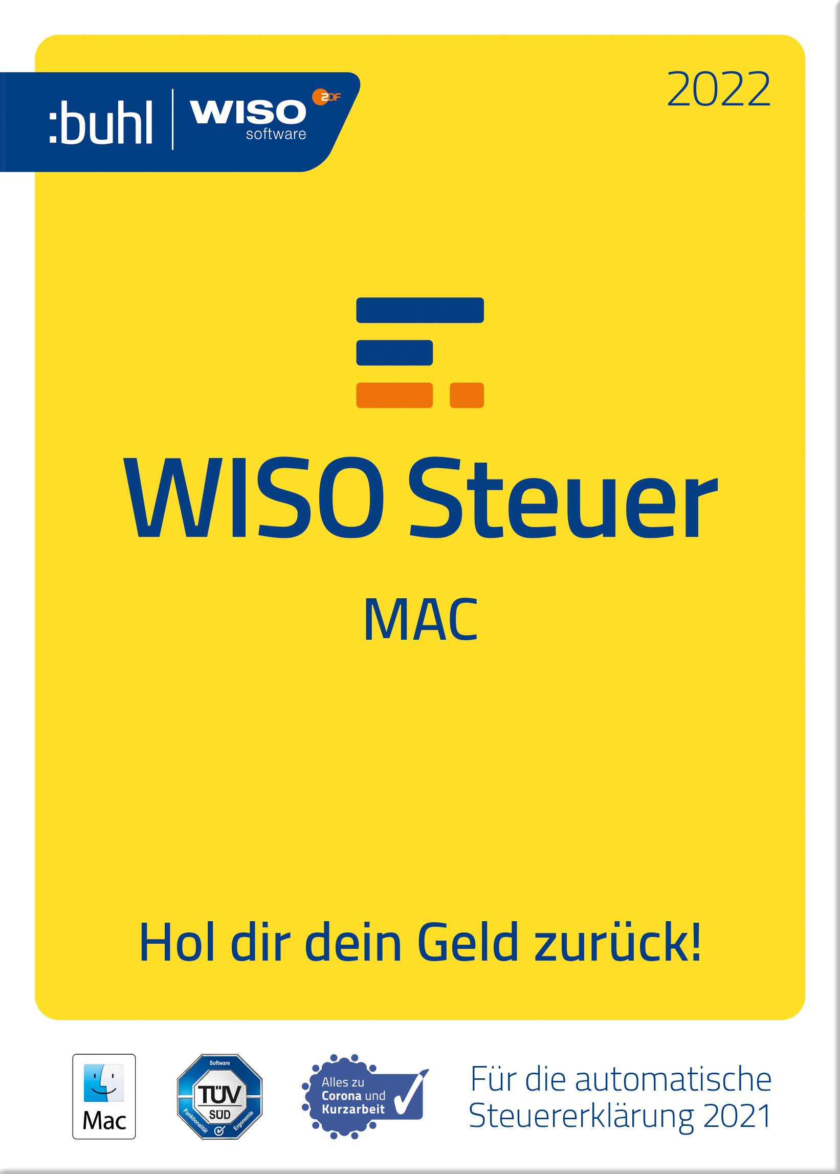 BUHL WISO Steuer-Mac 2022 Vollversion, 1 Lizenz Windows Steuer-Software