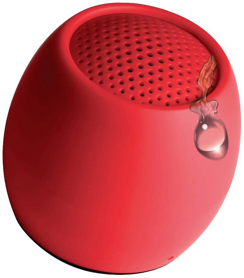 Boompods Zero Bluetooth® Lautsprecher Freisprechfunktion, stoßfest, Wasserfest Rot-0