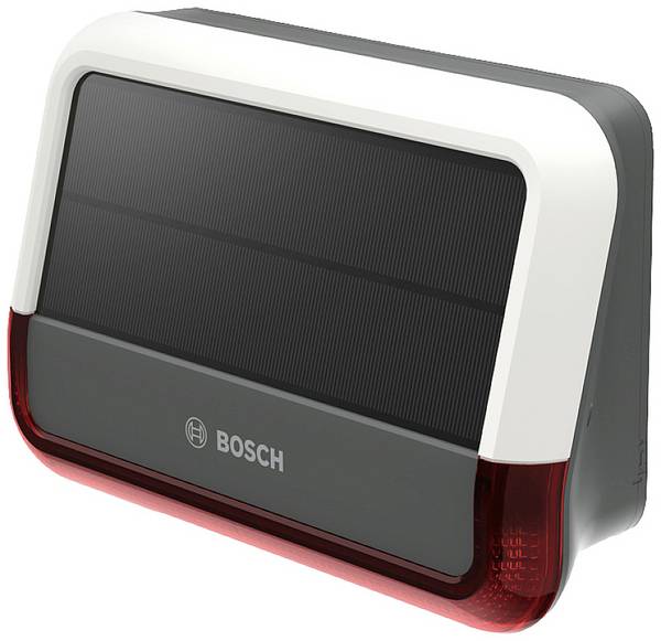 8750001471 Bosch Smart Home Funk-Sirene, Funk-Sirene mit Signalleuchte, Sirene mit Signalleuchte, Sirene, Solar-Außenblitzsirene