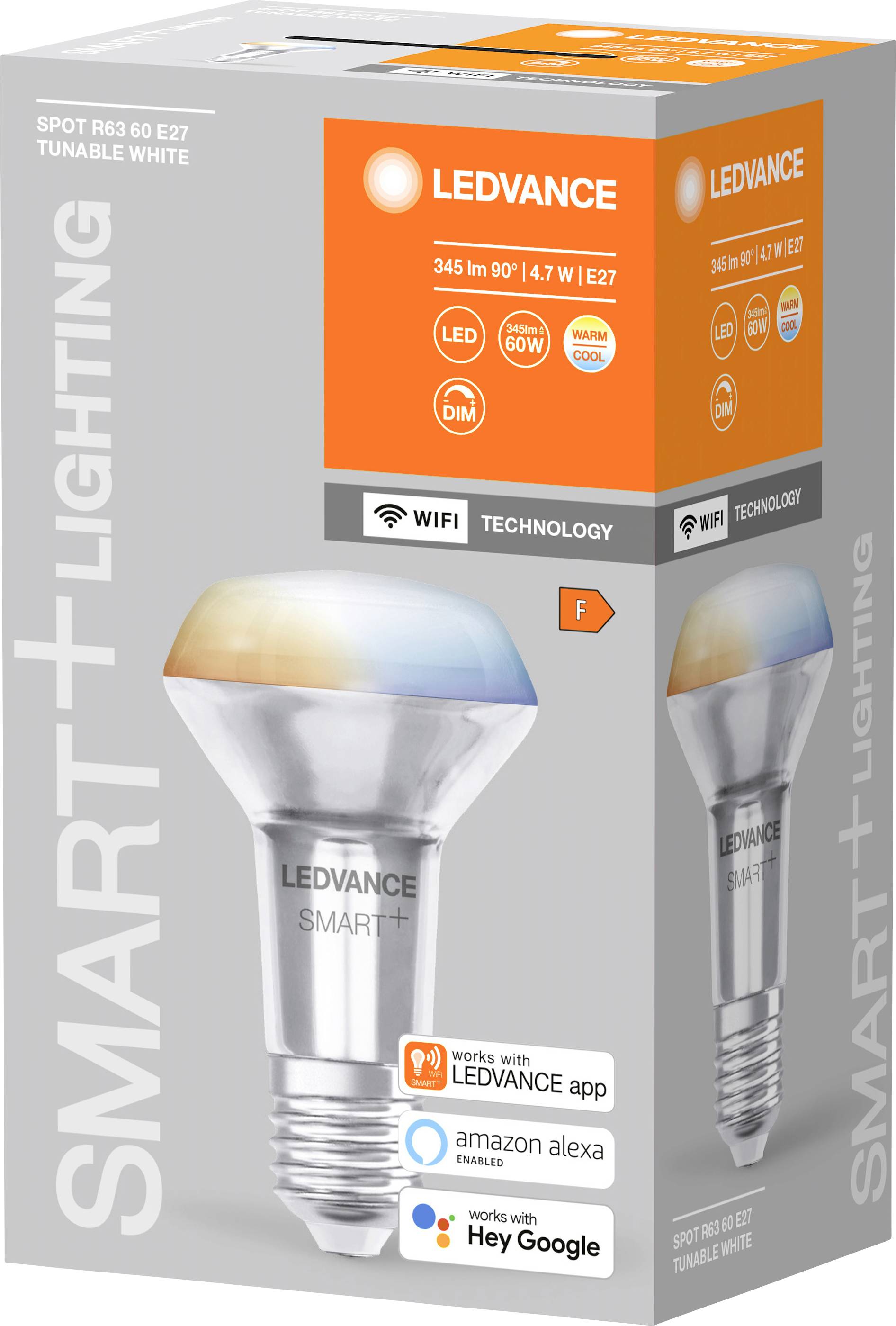 Ledvance LED-Reflektorlampe R63 WiFi, 2700-6500K SMART #4058075609532 220 V, 43 mA, 4,7 W, 345 lm-1