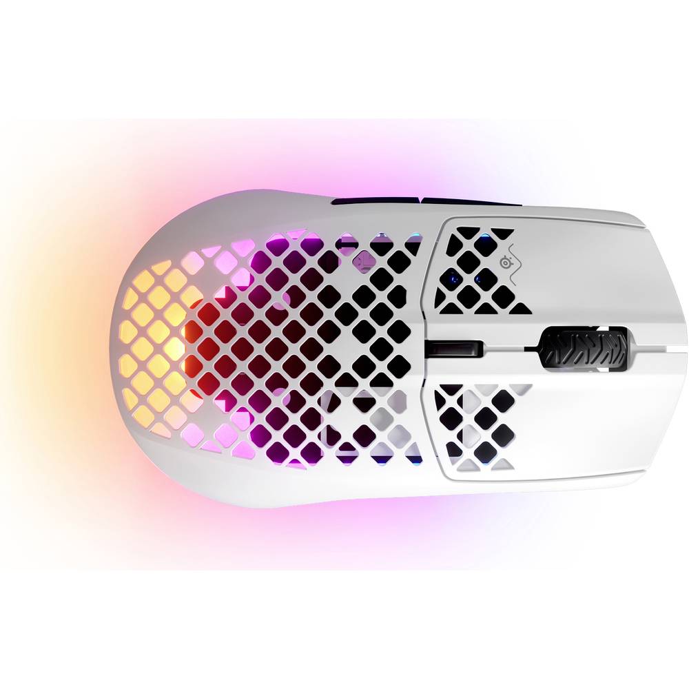Steelseries Aerox 3 Gaming-muis Bluetooth, Radiografisch Optisch Ergonomisch, Verlicht Wit