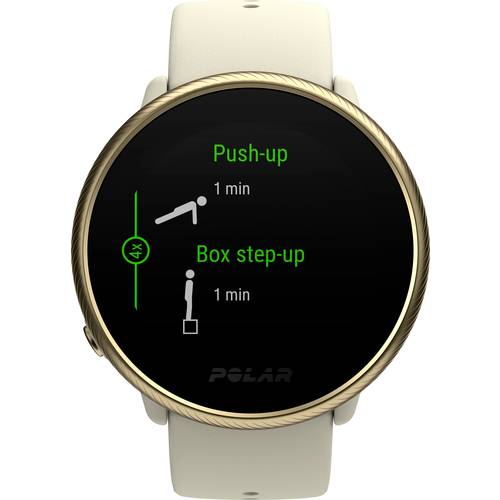 Polar Ignite 2 Pulsuhr mit integriertem Sensor 30 mm S/L Champagner