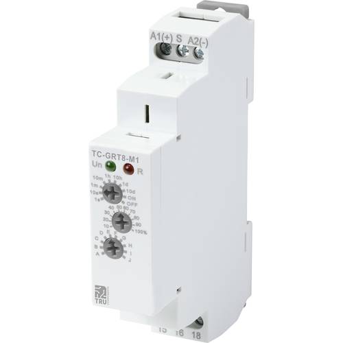 TRU COMPONENTS TC-9963308 Zeitrelais Multifunktional 12 V/AC, 240 V/AC 1 St. Zeitbereich: 1 s - 10 Tage 1 Wechsler