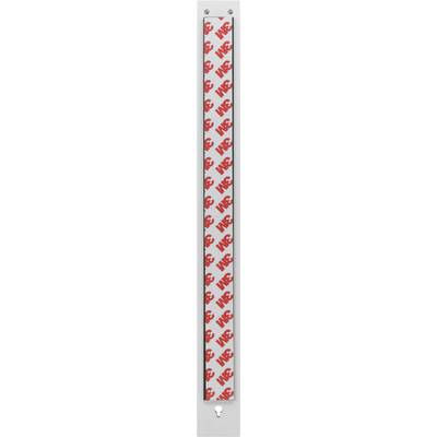 Eine lange, vertikale Reihe roter Feuerlöscher-Symbole auf weißem Hintergrund.